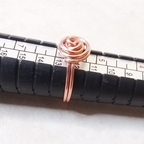 Durable Everyday Wear! My Signature Swirl ~ Copper Wire Wrapped Ring - Picture 6 of 10